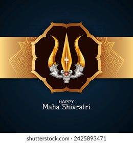 Happy Maha Shivratri Hindu festival celebration traditional background vector