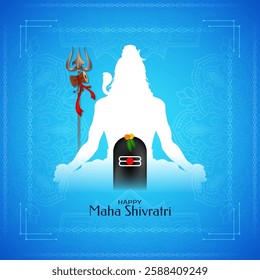 Happy Maha Shivratri Hindu Indian cultural festival background vector