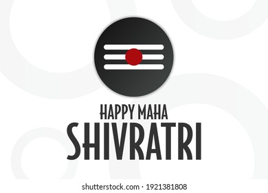 Happy Maha Shivratri. Holiday concept. Template for background, banner, card, poster with text inscription. Vector EPS10 illustration