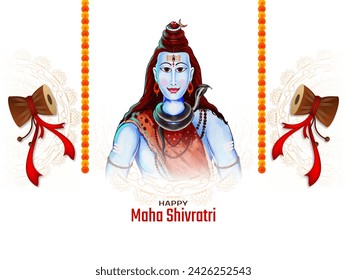 Happy Maha Shivratri Indian festival religious background vector
