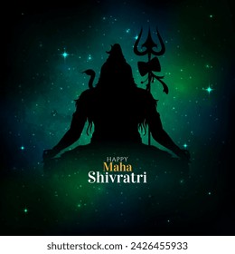 Happy Maha Shivratri Indian festival religious decorative background vector