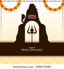 Happy Maha Shivratri Indian festival cultural decorative background vector