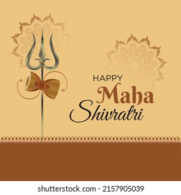 Happy maha shivratri Indian Hindu festival banner design template.