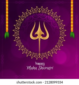 Happy Maha Shivratri Indian traditional festival background vector