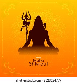 Happy Maha Shivratri Indian traditional festival background vector