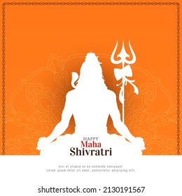 Happy Maha Shivratri Indian traditional festival background vector