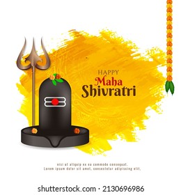 Happy Maha Shivratri Indian traditional festival background vector