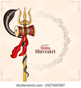 Happy Maha Shivratri Indian traditional hindu festival background vector