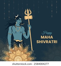 Happy Maha Shivratri Indian Traditional Festival Background