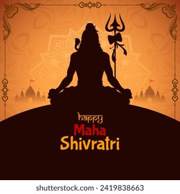 Happy Maha Shivratri lord shiva religiöse indische Festival-Karte Vektor