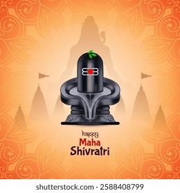 Happy Maha Shivratri Lord Shiva Indian festival cultural background vector