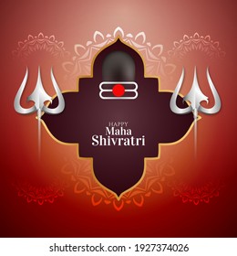 Happy Maha Shivratri religious background with trishul