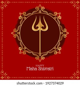 Happy Maha Shivratri religious background with trishul