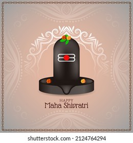 Happy Maha Shivratri religious festival Indian background design vector