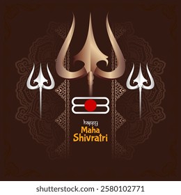 Happy Maha Shivratri religious Indian festival celebration background vector