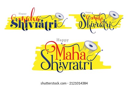 Happy Maha Shivratri Sticker Greeting Design Template, Maha Shivratri Sticker Collection