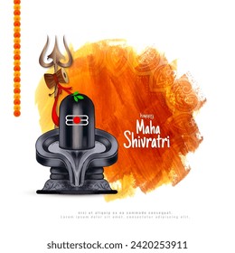 Happy Maha Shivratri traditional Indian festival celebration background vector