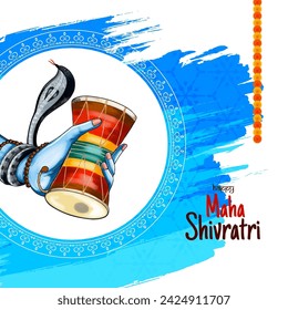 Happy Maha Shivratri traditional Indian festival celebration background vector