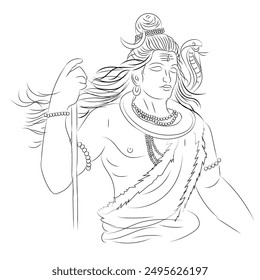 happy maha Shivratri with trisulam, a Hindu festival celebrated of lord shiva night