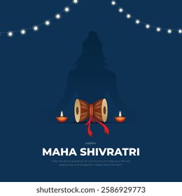happy maha Shivratri with trisulam, a Hindu festival celebration Mahashivratri Shiv Background Design. abstract vector illustration design