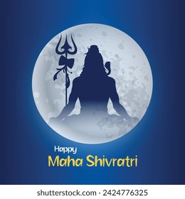 Happy Maha Shivratri Vector lord Shiva Vector