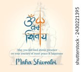 Happy Maha Shivratri wishes vector lord Shiva vector 