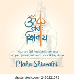 Happy Maha Shivratri wishes vector lord Shiva vector 