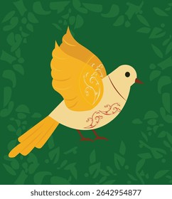 Happy Maharashtra Day Vector Greeting Card - State Symbols, Gateway of India and Warli Art Illustrations