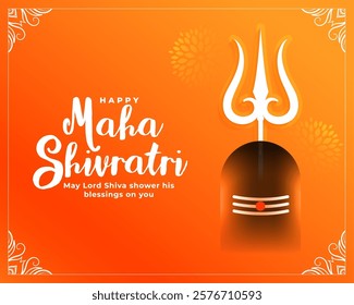 happy mahashivratri hindu religious background design vector