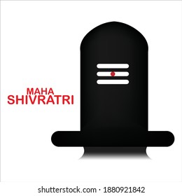 Happy Mahashivratri, Shivling vector illustration.