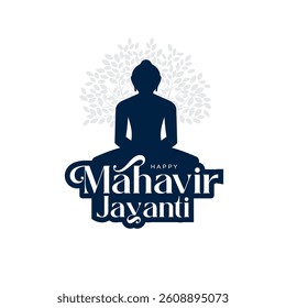 Happy Mahavir Jayanti Festival Vector Design Template