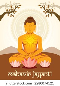 Happy Mahavir Jayanti Greeting Card