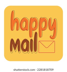 Happy mail illustration vector graphic perfect for crafting and creative project