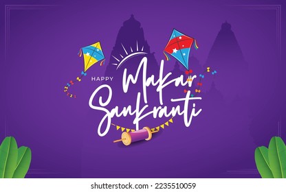 Happy Makar Sankranti Background Design Template 