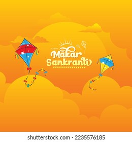 Happy Makar Sankranti Background Design Template 