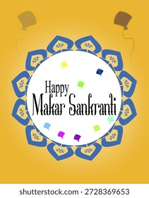 Happy Makar Sankranti Hintergrundvorlage Illustration. Happy Makar Sankranti Festival.eps