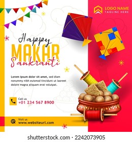 happy makar sankranti creative ads makar sankranti festival banner social media post flyer