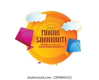 Fröhliche makar sankranti kreative Anzeigen makar sankranti Festival Banner Social Media Post Flyer