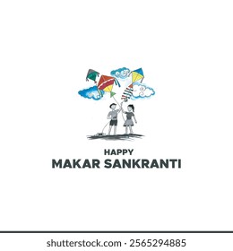 Happy Makar Sankranti Creative Social Media Post, Web Banner, Greeting, Print