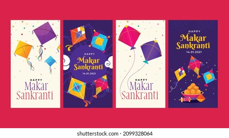 Happy Makar Sankranti Festival Hintergrund für mobile Tapete.