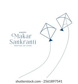 Happy Makar Sankranti Festival Greeting Background Template Design. Makar Sankranti wallpaper with colorful kite string for festival of India. Makar Sankranti, the religious festival of India.