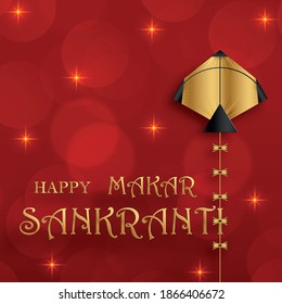 Happy Makar Sankranti festival, the Maghi Hindu festival during the lohri period festival with oriental elements on paper color background