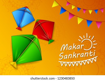 Happy Makar Sankranti greeting card