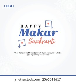 Happy Makar Sankranti Greeting Card with Kites and Festive Wishes