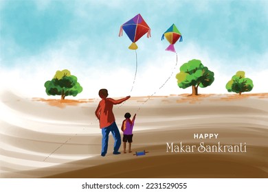 Happy makar sankranti Feiertag india Festival Hintergrund