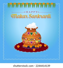 Happy Makar Sankranti Indian festival its celebrated in the month of January. Its also as Celebrated as Pongal.  