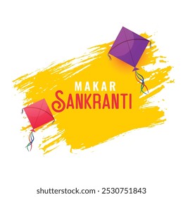 Happy Makar Sankranti Indian festival greeting card design	