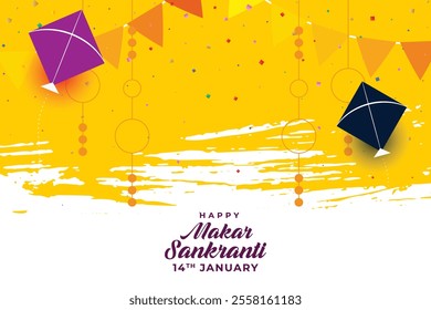 Happy Makar Sankranti Indian festival beautiful card design
