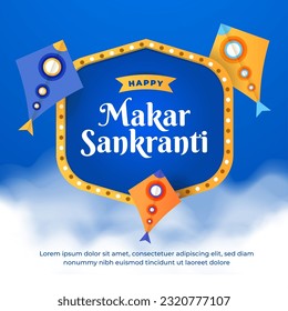 Happar makar sankranti indian Kite Festival Social Media Post Design-Vorlage