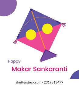 Happy Makar Sankranti Kite Vektor